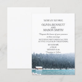 Winter Rocky Mountain Lake Hochzeit Einladung