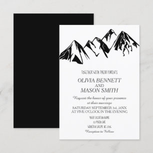Winter Rocky Mountain Lake Wedge Einladung