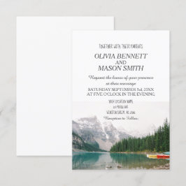 Winter Rocky Mountain Lake Wedge Einladung