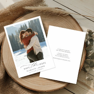 Winter Romantischer Western Hochzeitsfest Foto Save The Date