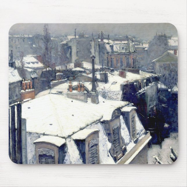 Winter Rooftops Paris Mousepad (Vorne)
