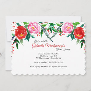 Winter Rose Brautdusche Einladung