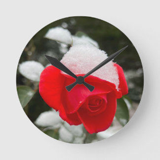 Winter Rose Wall Clock Runde Wanduhr