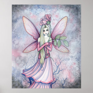 Winter-Rosen-Fee Poster Druck von Molly Harrison