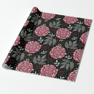 Winter-Rosenblume Geschenkpapier