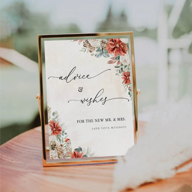 Winter Rote Landschaft Pinecone - Beratung und Wün Sockelschild (Von Creator hochgeladen)