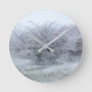Winter Runde Wanduhr