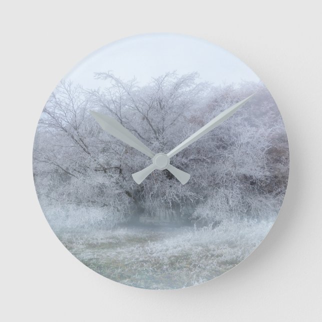 Winter Runde Wanduhr (Vorderseite)