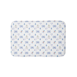 Winter Running - Snowman Weihnachtsbaum Badematte