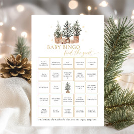 Winter Rustic Baby Bingo finden Game