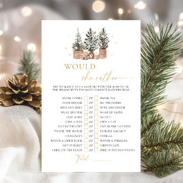 Winter Rustikale Babydusche würde sie eher spielen