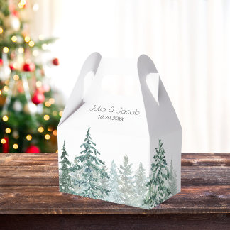 Winter Rustikale Pine Trees Lantern Botanische Hoc Geschenkschachtel
