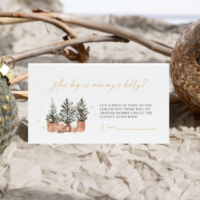 Winter Rustikale Weihnachten Wie groß ist Mama's B Begleitkarte (Von Creator hochgeladen)