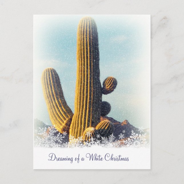 Winter Saguaro - Urlaub Postkarte (Vorderseite)