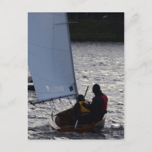 Winter Sailboat Race Postkarte