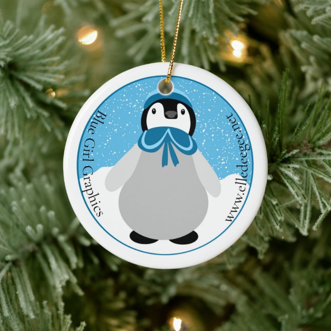 Winter Sailor Penguin Keramik Ornament (Baum)
