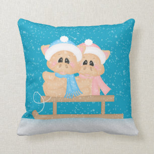 Winter Saison Schweine Holiday throw Kissen