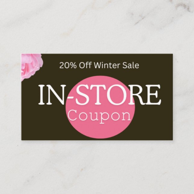 Winter Sale In-Store Coupon (Vorderseite)