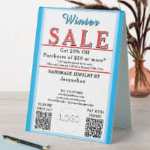 Winter Sale Jewelry Blue White BACKSIDE Heart