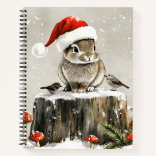 Winter Santa Bunny Wonderland Notizbuch