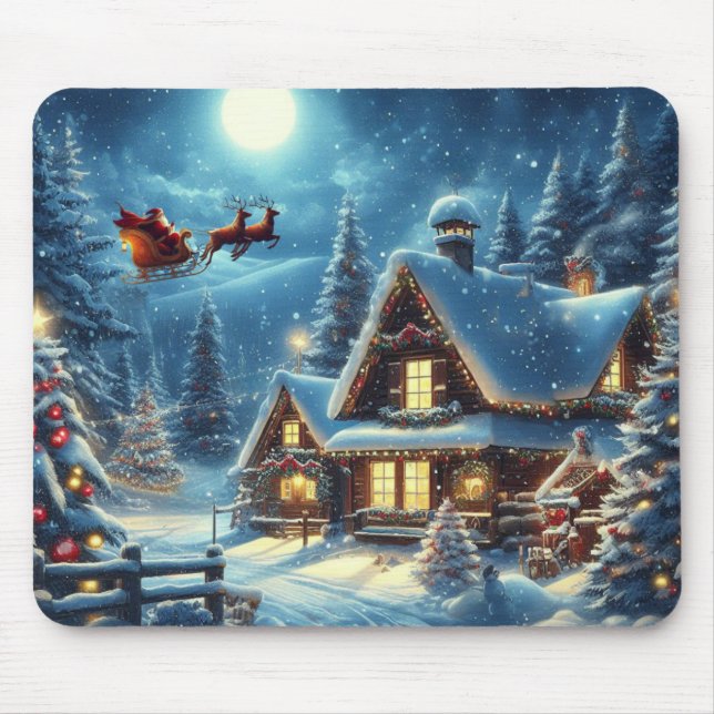 Winter/Santa/Weihnachten/Schnee Mousepad (Vorne)
