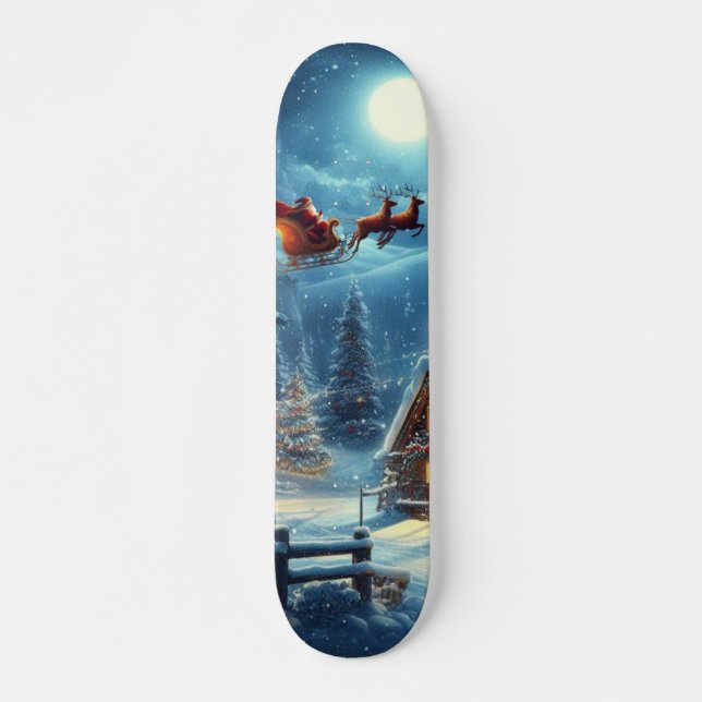 Winter/Santa/Weihnachten/Schnee Skateboard (Vorne)