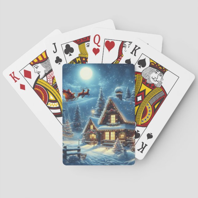 Winter/Santa/Weihnachten/Schnee Spielkarten (Rückseite)