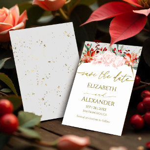 Winter Save the Date Gilde Watercolor Floral