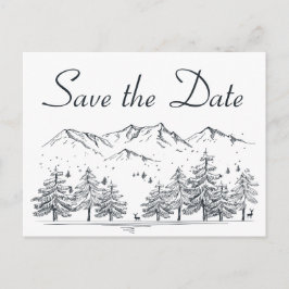 Winter Save the Date Hochzeitsfeier Verlobung Postkarte