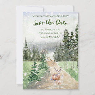 Winter Save the Date im Evergreen Woods