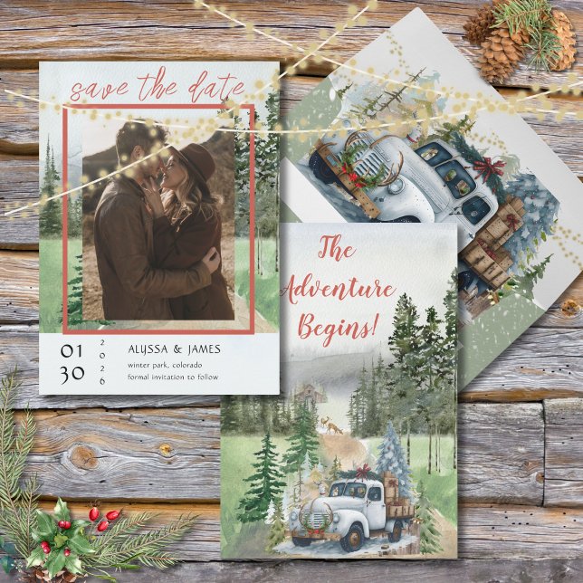 Winter Save the Date im Evergreen Woods (Von Creator hochgeladen)