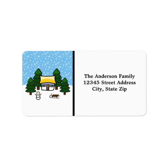Winter Scene - Address Label Adressaufkleber (Vorne)