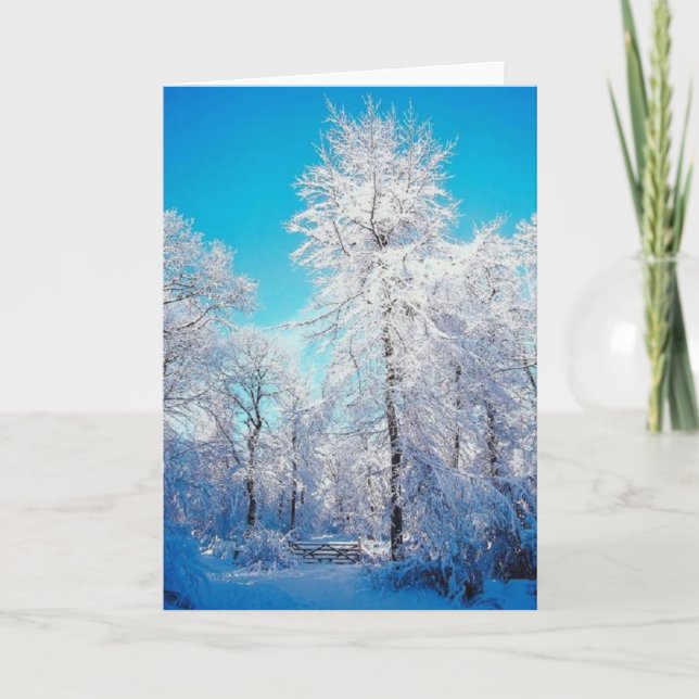 Winter Scene Card Feiertagskarte (Vorderseite)