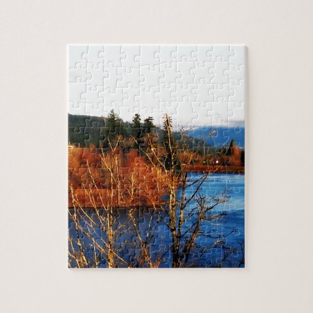Winter Scene Columbia Gorge Puzzle (Vertikal)