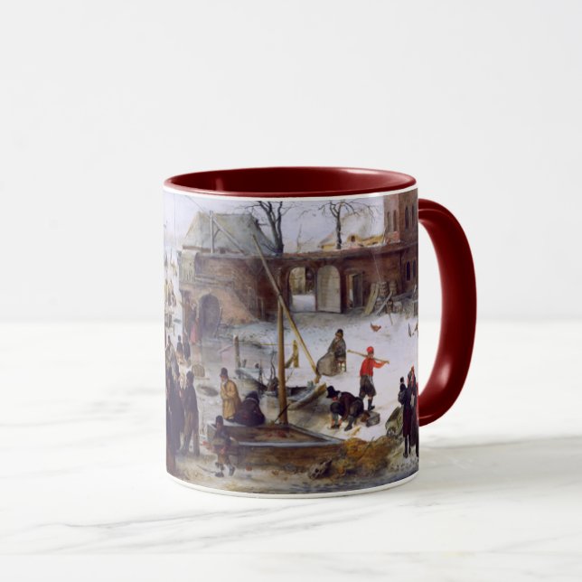Winter Scene Fine Art Weihnachtsgeschenk Tasse (VorderseiteRechts)
