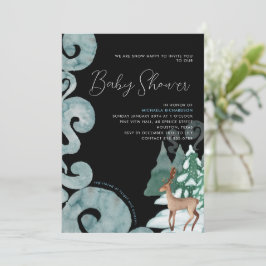 WINTER SCENE MODERN BABY SHOWY BABY SPRINKLE | EINLADUNG