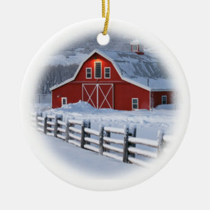 Winter-Scheunen-Verzierung Keramik Ornament