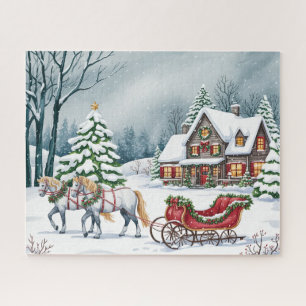 Winter-Schlittenfahrt Puzzle
