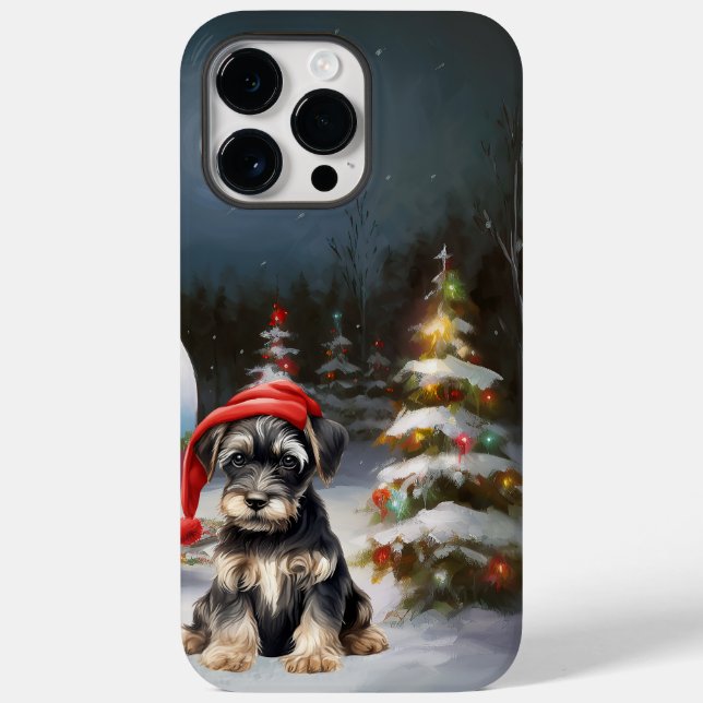 Winter Schnauzer Caravan Weihnachtsabenteuer Case-Mate iPhone Hülle (Rückseite)
