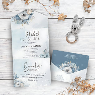 Winter-Schnee Baby Es ist kalt draußen Baby Shower All In One Einladung