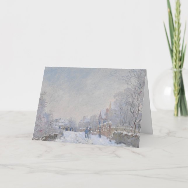 Winter-Schnee bei Argeteuil Feiertagskarte (Vorderseite)