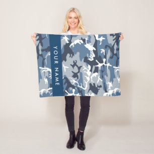 Winter-Schnee-Blau-Tarnung Personalisieren Sie Ihr Fleecedecke