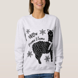 Winter-Schnee-Drama-Lama Sweatshirt