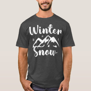 Winter-Schnee-Gebirgs-Schnee-Gipfel-Schneeflocke L T-Shirt