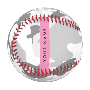 Winter-Schnee-Grau-Tarnung Ihren Namen personalisi Baseball