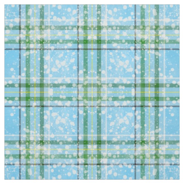 Winter-Schnee-Karotartan-Design  Stoff (Muster)