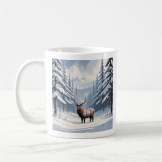 Winter-Schnee-Kiefer-Keramikbecher (330ml) Kaffeetasse