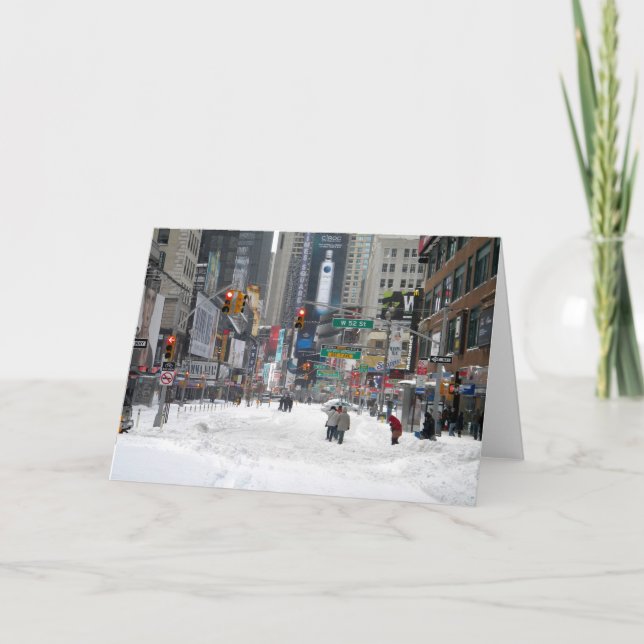 Winter-Schnee-Sturm New York City 12/26/10 Karte (Vorderseite)