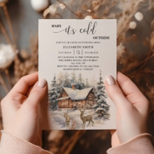 Winter-Schneebaby Es ist kalt draußen Baby Shower Einladung