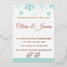 Winter-Schneeblume-Hochzeitseinladung​